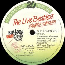 1987 00 00 IT The Live Beatles Singles Collection Bulldog Records BGS-14 ⁄ BGS 004 - pic 1