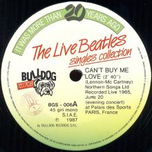 1987 00 00 IT The Live Beatles Singles Collection Bulldog Records BGS-14 ⁄ BGS 006 - pic 1