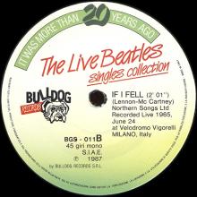 1987 00 00 IT The Live Beatles Singles Collection Bulldog Records BGS-14 ⁄ BGS 011 - pic 1