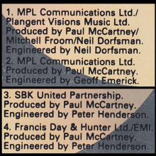 1989 05 08 MY BRAVE FACE - PAUL McCARTNEY DISCOGRAPHY - CDR 6213 - 9 099920 335823 - UK - pic 6