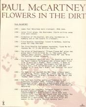 1989 06 05 a Flowers In The Dirt - Paul McCartney - Press kit for the CD - pic 7