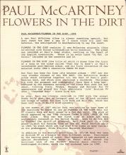 1989 06 05 b Flowers In The Dirt - Paul McCartney - Press kit for the CD - pic 3
