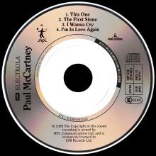 1989 07 17 THIS ONE - PAUL McCARTNEY DISCOGRAPHY - CDP 560 20 34463 - 5 099920 344634 - AUSTRIA - 3 INCH CD - pic 6