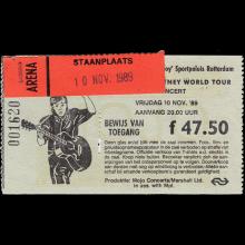 1989 THE PAUL McCARTNEY WORLD TOUR - TICKET 1989 11 10-11 ROTTERDAM AHOY - pic 1