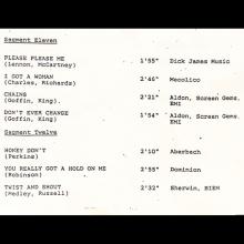 1990 00 00 - THE BEATLES RADIO SHOW - WESTWOOD ONE - THE BEATLES TAPES - THE ORIGINAL MASTERS - C-D - pic 9