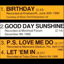 1990 10 08 BIRTHDAY - PAUL McCARTNEY DISCOGRAPHY - 5 099920 408527 - GERMANY - pic 5