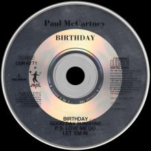 1990 10 08 BIRTHDAY - PAUL McCARTNEY DISCOGRAPHY - CDR 6271 - 5 099920 408527 - UK - pic 1