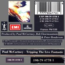 1990 11 05 PAUL McCARTNEY - TRIPPING THE LIVE FANTASTIC - PM 563 - 0 77779 47781 4 - EEC - pic 4