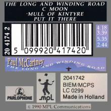 1991 01 04 THE LONG AND WINDING ROAD - PAUL McCARTNEY DISCOGRAPHY - 5 099920 417420 - HOLLAND - pic 1