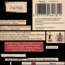 1991 05 20 PAUL McCARTNEY - UNPLUGGED THE OFFICIAL BOOTLEG - UK-PCSD 116 - 0 077779 641314 - EEC - GERMANY - pic 1