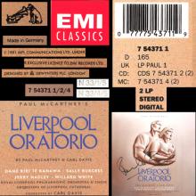 1991 10 07 PAUL McCARTNEY S LIVERPOOL ORATORIO - 0 77775 43711 9 - LP  PAUL 1 - SIGNED COPY - pic 1