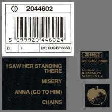 1992 00 01 02 03 UK The Beatles Compact Discc EP.Collection CD BEP 14 ⁄ 5"CD - CDGEP 8880 - CDGEP 8882 - CDGEP 8883 - pic 12