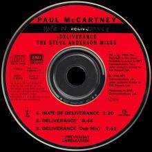 1993 01 04 HOPE OF DELIVERANCE - PAUL McCARTNEY DISCOGRAPHY - 7 243 8 80573 2 5 - HOLLAND ⁄ GERMANY - pic 3