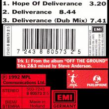 1993 01 04 HOPE OF DELIVERANCE - PAUL McCARTNEY DISCOGRAPHY - 7 243 8 80573 2 5 - HOLLAND ⁄ GERMANY - pic 1