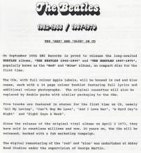 1993 09 20 THE BEATLES 1962-1966 1967-1970 - PRESS PACK RED AND BLUE -  UK - A - pic 1