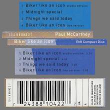 1993 11 08 BIKER LIKE AN ICON - PAUL McCARTNEY DISCOGRAPHY - 7 24388 10422 7 - HOLLAND - pic 1