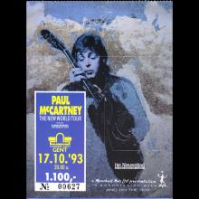 1993 PAUL McCARTNEY THE NEW WORLD TOUR - TICKET 1993 10 17 GENT FLANDERS EXPO - pic 1