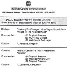 1995 06 17 - PAUL McCARTNEY RADIO SHOW - WESTWOOD ONE - OOBU JOOBU - SHOW 95-25 - 95-26 - pic 6