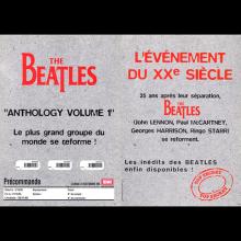 1995 11 20 THE BEATLES ANTHOLOGY VOLUME 1 - MARKETING PRESS CAMPAIGN - FRANCE - pic 5