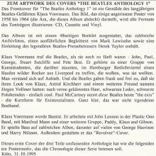 1995 11 21 THE BEATLES ANTHOLOGY AUDIO AND VIDEO - PRESS PACK - E M I ELECTROLA - GERMANY - A - pic 8