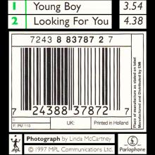 1997 04 28 YOUNG BOY - PAUL McCARTNEY DISCOGRAPHY - HOLLAND - 7 24388 37872 7 - pic 5