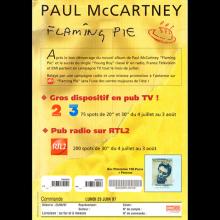 1997 05 05 Paul McCartney - Flaming Pie - Press Info France - pic 1
