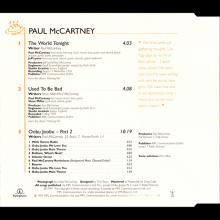 1997 07 07 THE WORLD TONIGHT - PAUL McCARTNEY DISCOGRAPHY - HOLLAND - 7 24388 42592 6 - pic 2