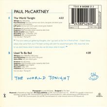 1997 07 07 THE WORLD TONIGHT - PAUL McCARTNEY DISCOGRAPHY - HOLLAND - 7 24388 42602 2 - pic 2