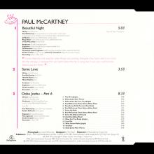 1997 12 15 BEAUTIFUL NIGHT - PAUL McCARTNEY DISCOGRAPHY - UK - 7 24388 49712 1 - CDR 6489 - pic 2