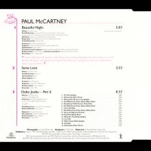 1997 12 15 BEAUTIFUL NIGHT - PAUL McCARTNEY DISCOGRAPHY - UK - 7 24388 49712 1 - CDR 6489 - pic 1