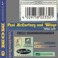 1999 09 10 UK⁄GER Music For Our Mother Ocean-Wings - Wild Life ⁄ 0122332HWR ⁄ 4 029758 223321 - pic 1