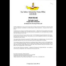 1999 09 14 THE BEATLES YELLOW SUBMARINE SONGTRACK PRESS KIT - UK - pic 5