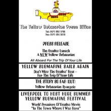 1999 09 14 THE BEATLES YELLOW SUBMARINE SONGTRACK PRESS KIT - UK - pic 6