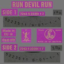 1999 10 04 PAUL McCARTNEY - RUN DEVIL RUN - 7 24352 23511 7 - UK - pic 1