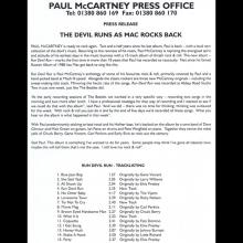 1999 Run Devil Run - Paul McCartney - Press kit - pic 9