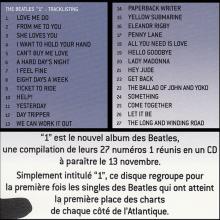 2000 11 13 THE BEATLES 1 - PRESS INFO FOLDER - FRANCE - pic 12