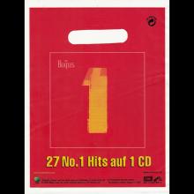2000 11 27 THE BEATLES 1 - PROMOTIONAL PLASTIC CARRIER BAG - GERMANY - pic 1