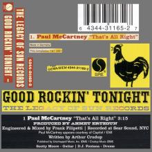 2001 10 16 UK⁄GER Good Rockin' Tonight: The Legacy of Sun Records - That's All Right ⁄ 4344-31165-2 ⁄ 6 4344-31165-2 7 - pic 4