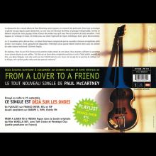 2001 10 29 Paul McCartney - From A Lover To A Friend - Press Info France - pic 1