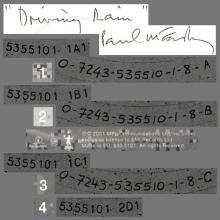 2001 11 12 PAUL McCARTNEY - DRIVING RAIN - 7 24353 55101 8 - EU - pic 1