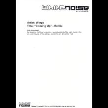 2001 05 07 - WINGSPAN - 12 WINDJ 002 - SILLY LOVE SONGS ⁄ COMING UP - 01 0092 20 ⁄A⁄ - 01 0092 ⁄B⁄ - 12INCH PROMO - pic 5