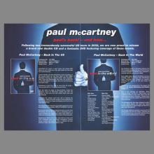 2003 03 17 Paul McCartney - Back In The World (US) - Press Info UK - pic 1