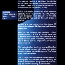 2003 03 17 Paul McCartney - Back In The World (US) - Press Info UK - pic 5