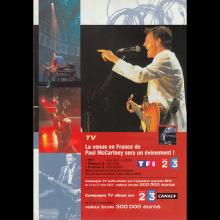 2003 03 18 Paul McCartney - Back In The World (US) - Press Info and Order Form France - pic 1