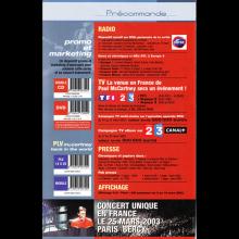 2003 03 18 Paul McCartney - Back In The World (US) - Press Info and Order Form France - pic 6