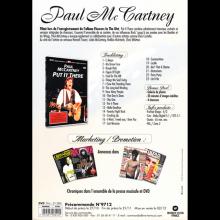 2003 12 02 Paul McCartney - Put It There - Press Info France DVD - pic 1