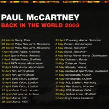 2003 PAUL McCARTNEY BACK IN THE WORLD 2003 - TOUR CONCERT PROGRAMME - pic 5