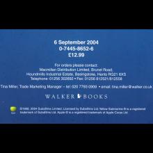 2004 09 06 YELLOW SUBMARINE PICTURE BOOK - WALKER BOOKS - SUBAFILMS LTD. - ADVERTISING FOLDER - UK - pic 1