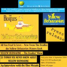 2004 09 06 YELLOW SUBMARINE PICTURE BOOK - WALKER BOOKS - SUBAFILMS LTD. - PRESS KIT - UK - pic 1
