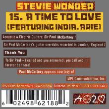 2005 10 18 UK⁄EU Stevie Wonder - A Time To Love - Motown 6 02498 62188 2 - pic 1